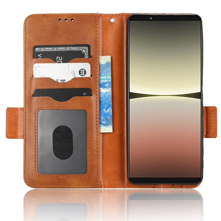 For Sony Xperia 5 IV Symmetrical Triangle Leather Phone Case