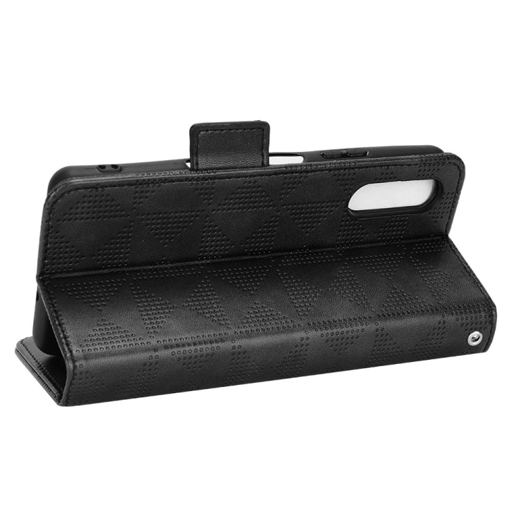 For Sony Xperia 10 III Symmetrical Triangle Leather Phone Case