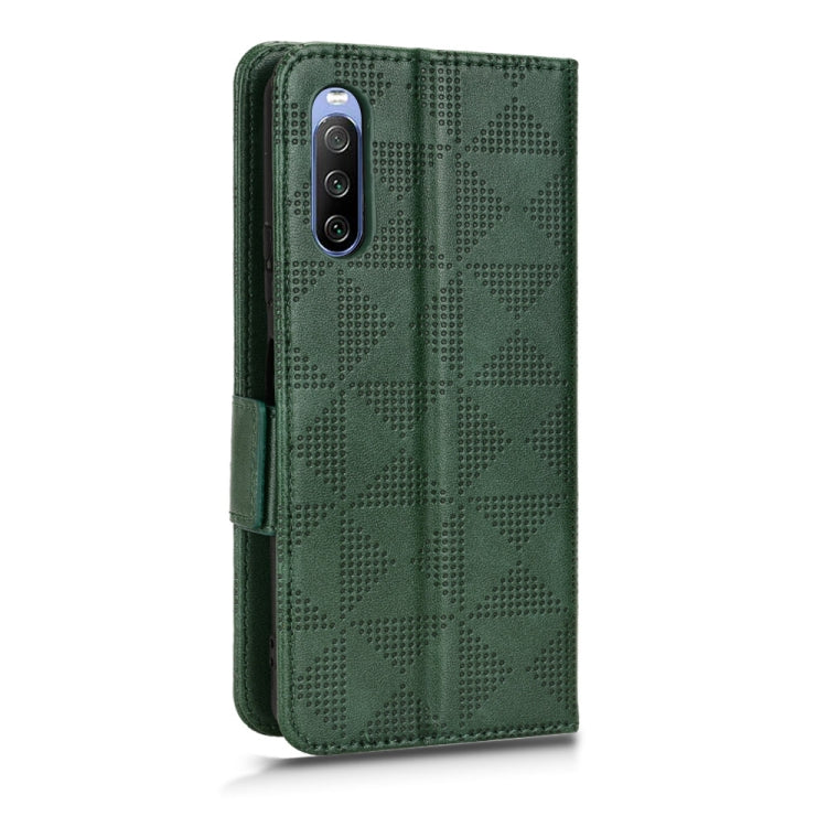 For Sony Xperia 10 III Symmetrical Triangle Leather Phone Case