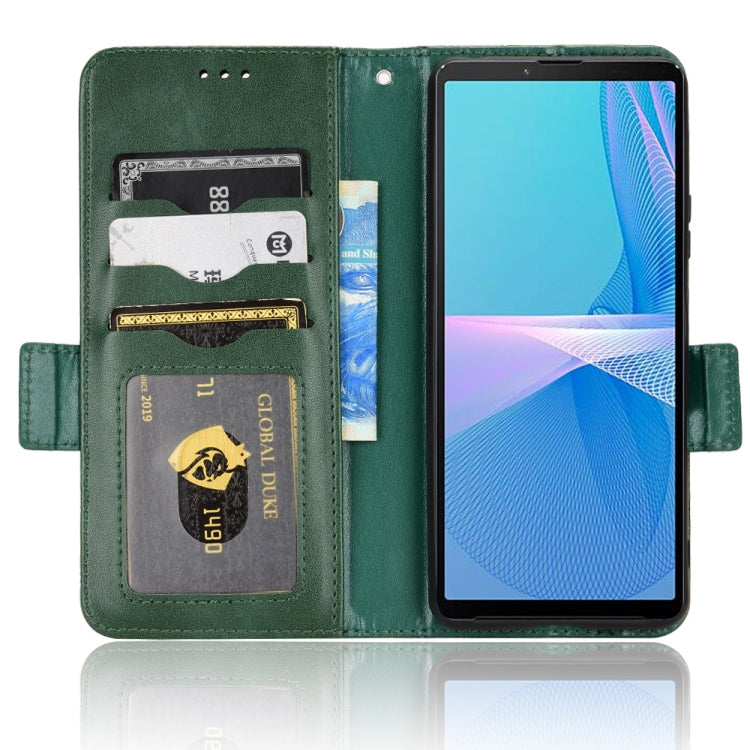 For Sony Xperia 10 III Symmetrical Triangle Leather Phone Case