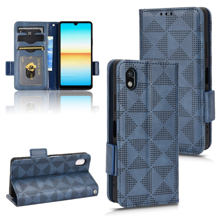 For Sony Xperia Ace III Symmetrical Triangle Leather Phone Case