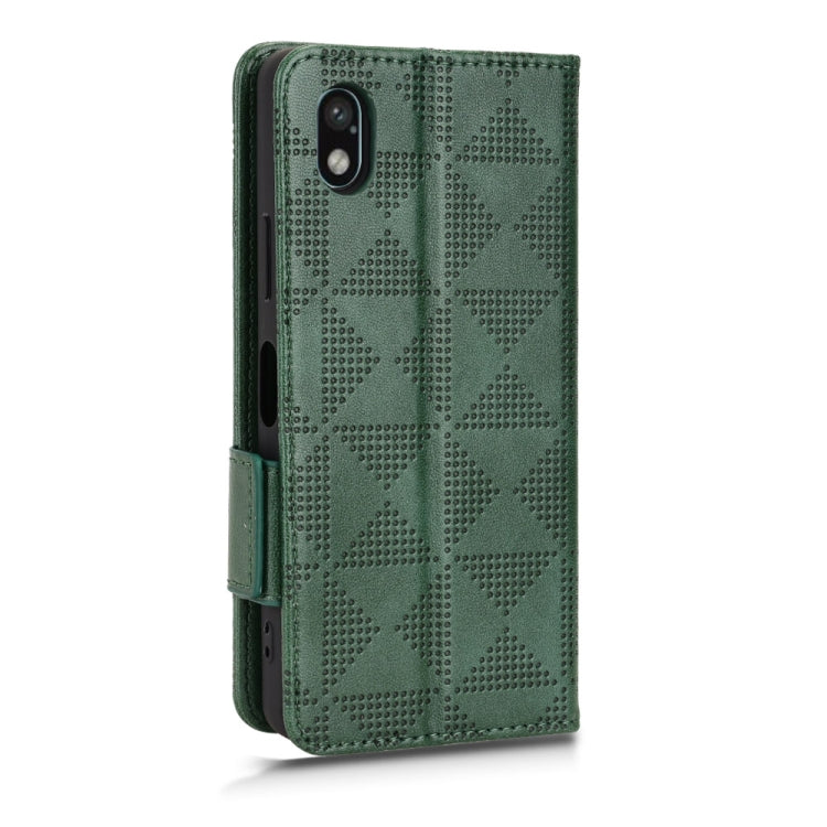 For Sony Xperia Ace III Symmetrical Triangle Leather Phone Case