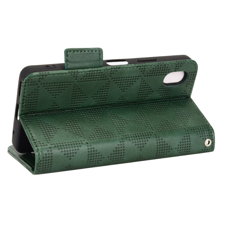 For Sony Xperia Ace III Symmetrical Triangle Leather Phone Case