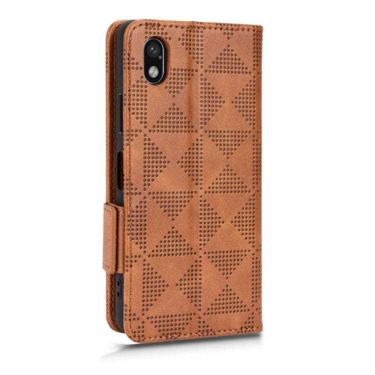 For Sony Xperia Ace III Symmetrical Triangle Leather Phone Case