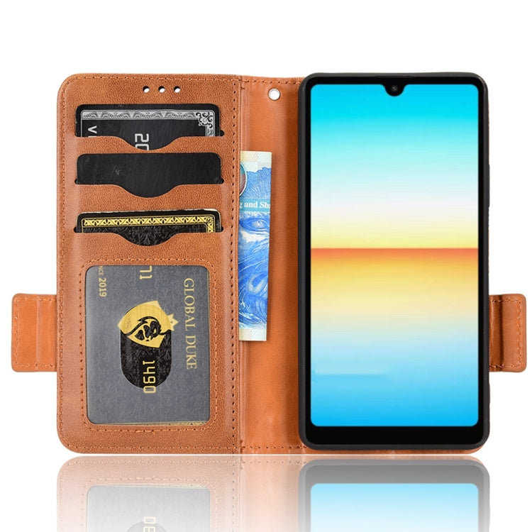 For Sony Xperia Ace III Symmetrical Triangle Leather Phone Case