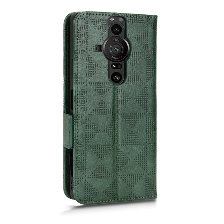 For Sony Xperia Pro-I Symmetrical Triangle Leather Phone Case