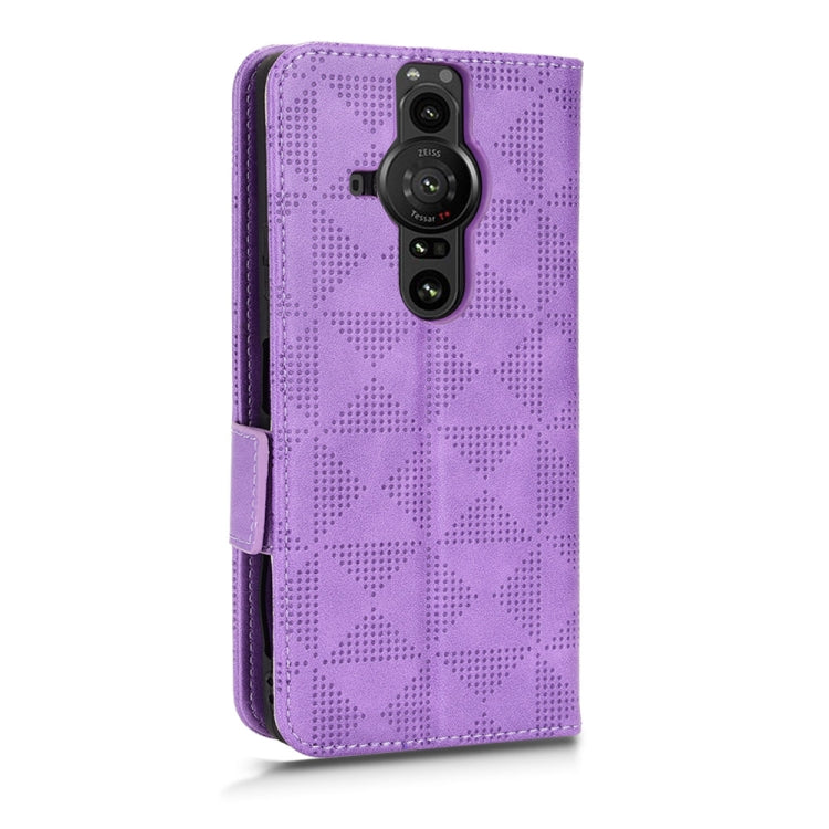 For Sony Xperia Pro-I Symmetrical Triangle Leather Phone Case