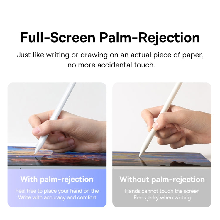 Baseus SXBC060202 2 Series LED Indicators Smooth Capacitive Writing Stylus, Active Version(White)