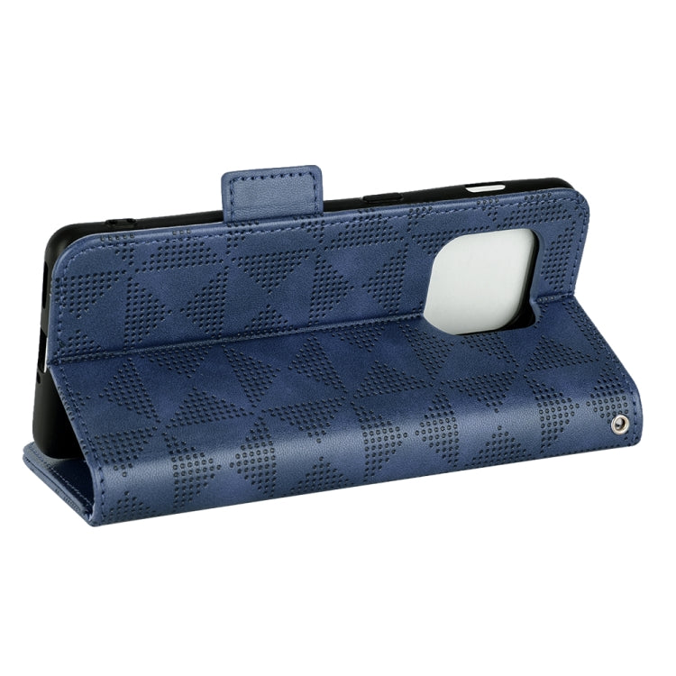 For OnePlus 10 Pro 5G Symmetrical Triangle Leather Phone Case