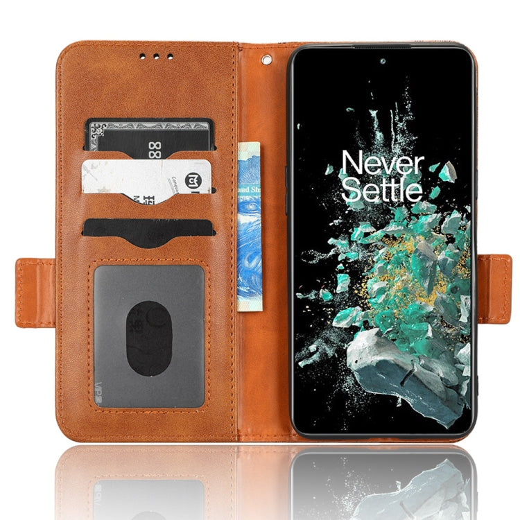 For OnePlus 10T Symmetrical Triangle Leather Phone Case