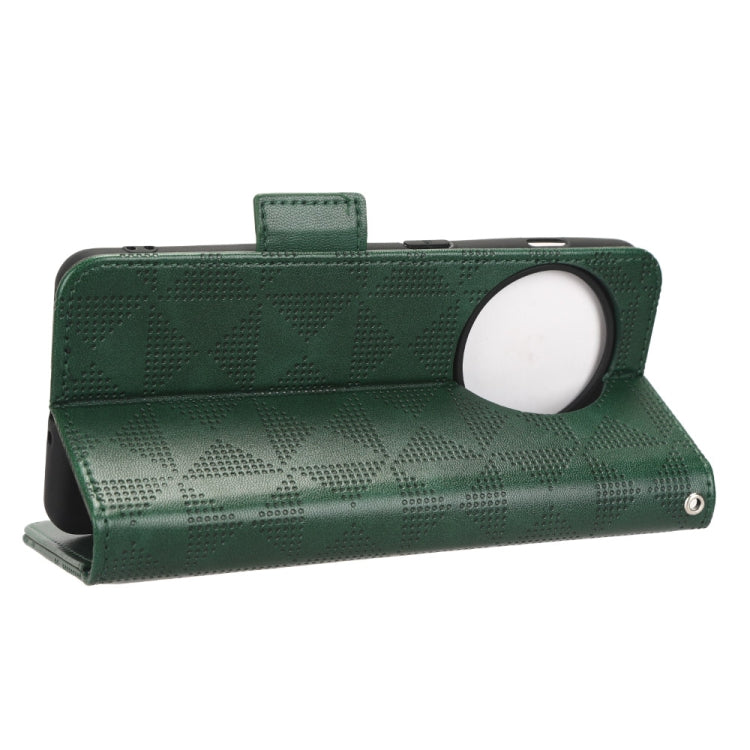 For OnePlus 11 5G Symmetrical Triangle Leather Phone Case