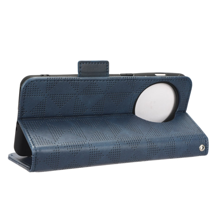 For OnePlus Ace 2 5G Symmetrical Triangle Leather Phone Case