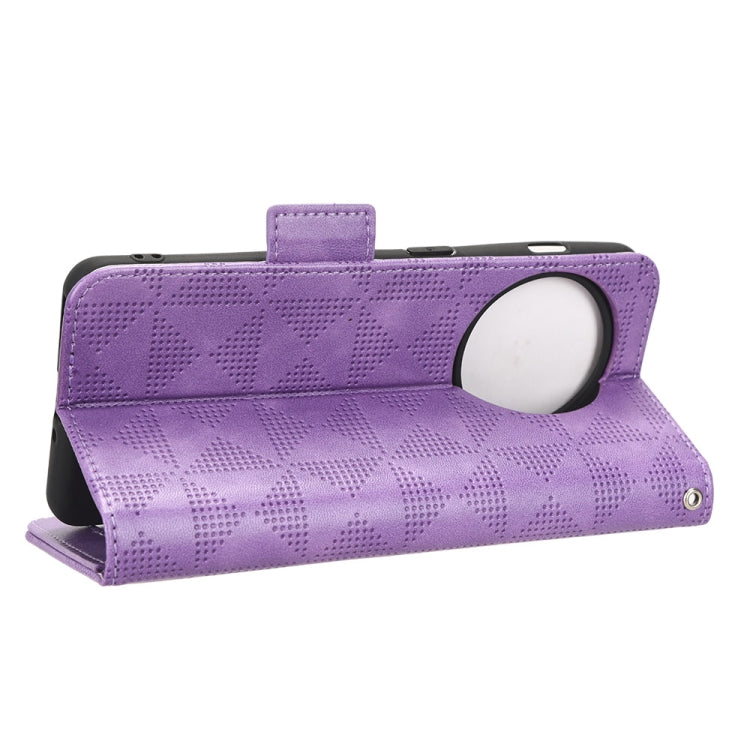 For OnePlus Ace 2 5G Symmetrical Triangle Leather Phone Case