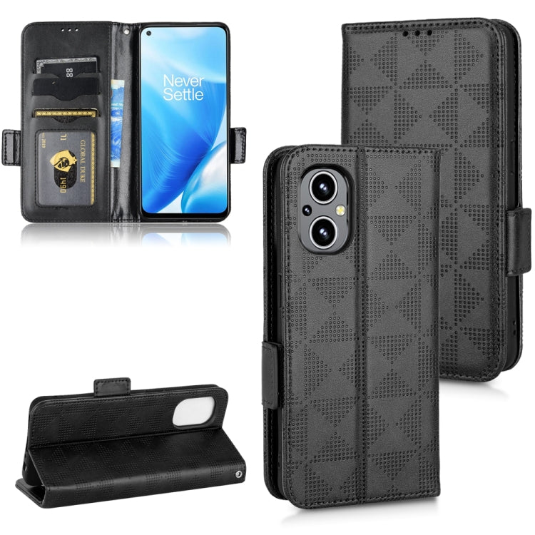 For OnePlus Nord N20 5G Symmetrical Triangle Leather Phone Case
