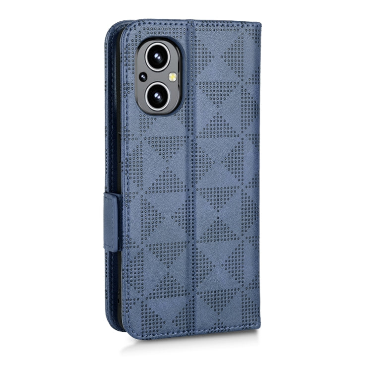 For OnePlus Nord N20 5G Symmetrical Triangle Leather Phone Case