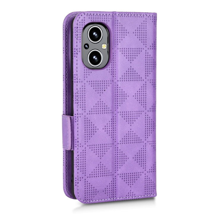 For OnePlus Nord N20 5G Symmetrical Triangle Leather Phone Case