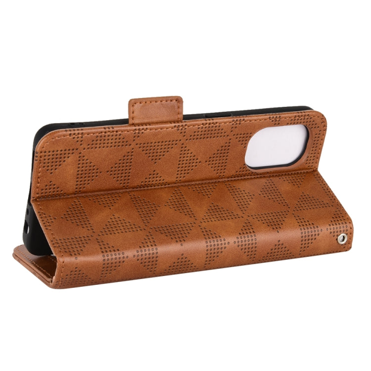 For OnePlus Nord N20 5G Symmetrical Triangle Leather Phone Case