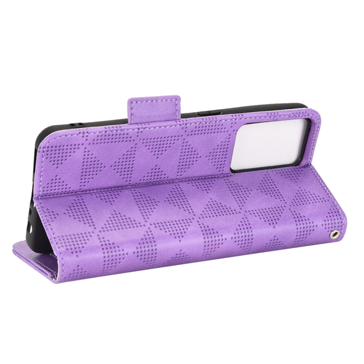 For OnePlus Nord CE 5G Symmetrical Triangle Leather Phone Case