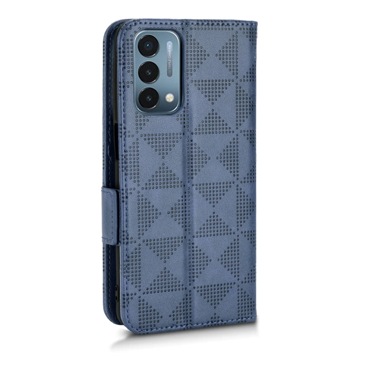 For OnePlus Nord N200 5G Symmetrical Triangle Leather Phone Case