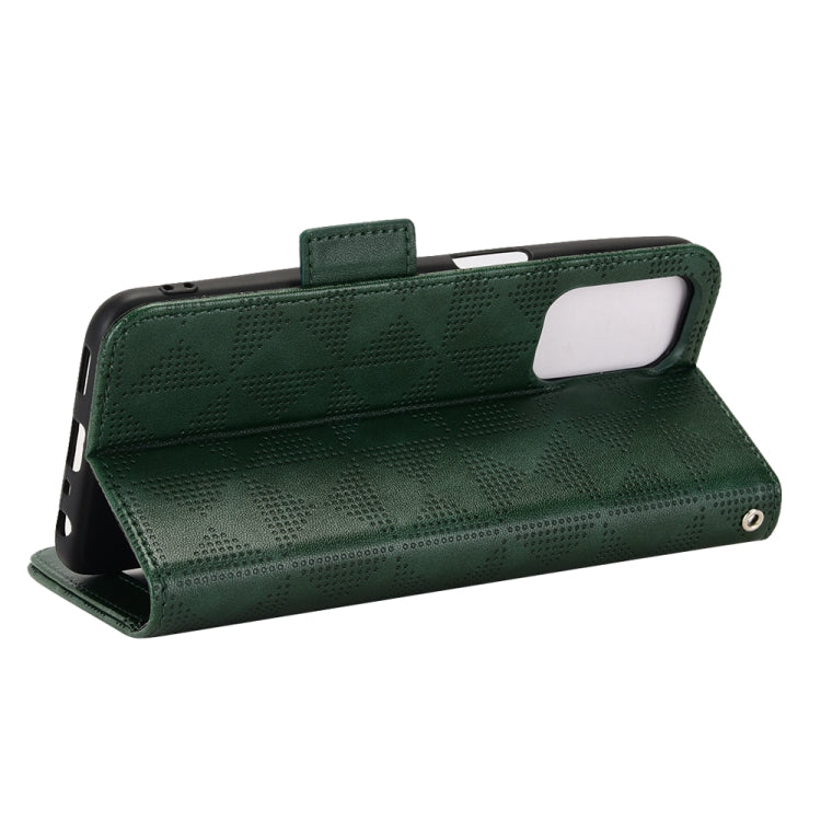 For OnePlus Nord N200 5G Symmetrical Triangle Leather Phone Case