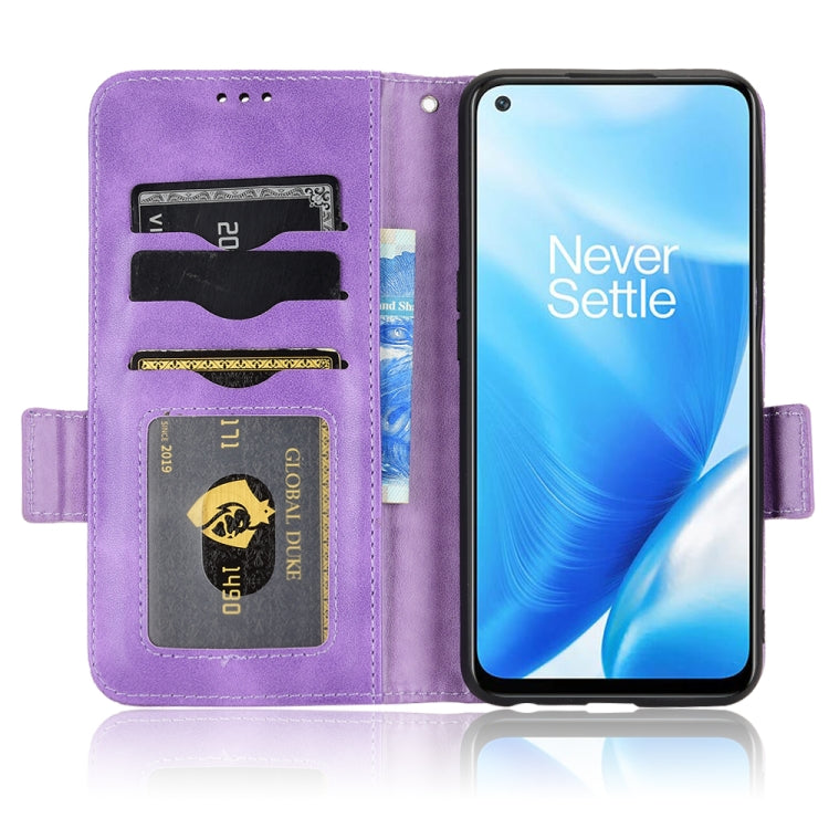 For OnePlus Nord N200 5G Symmetrical Triangle Leather Phone Case