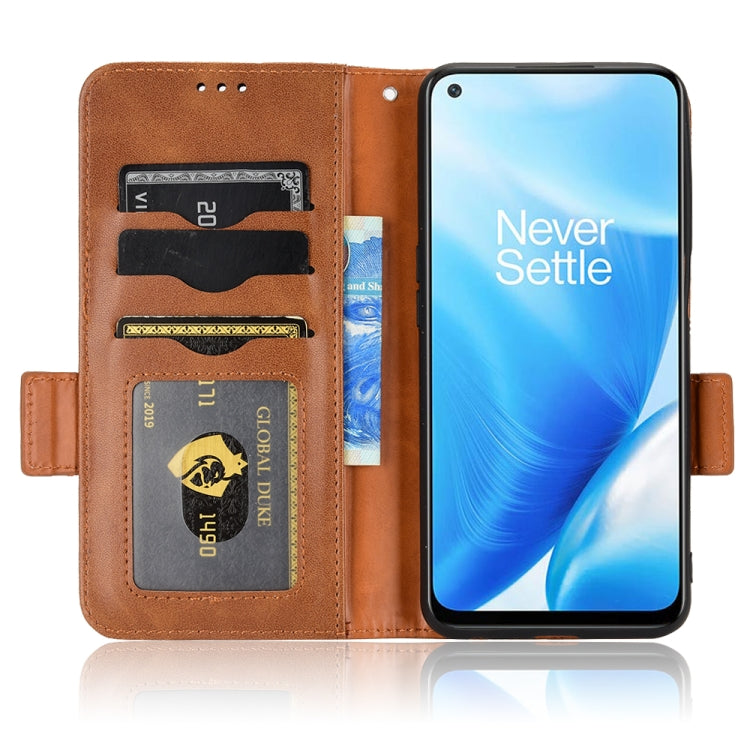 For OnePlus Nord N200 5G Symmetrical Triangle Leather Phone Case