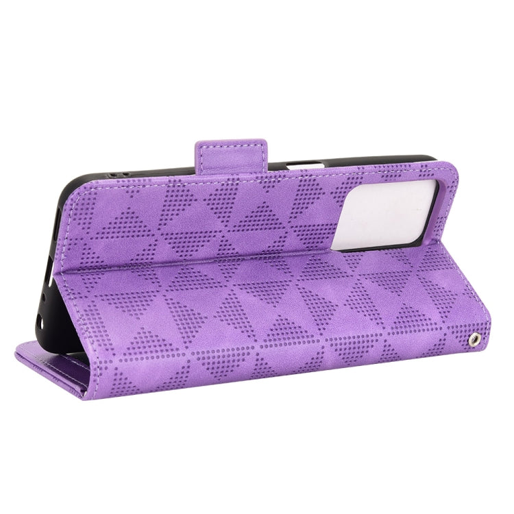 For OnePlus Nord CE Lite 5G/Realme 9 Pro Symmetrical Triangle Leather Phone Case