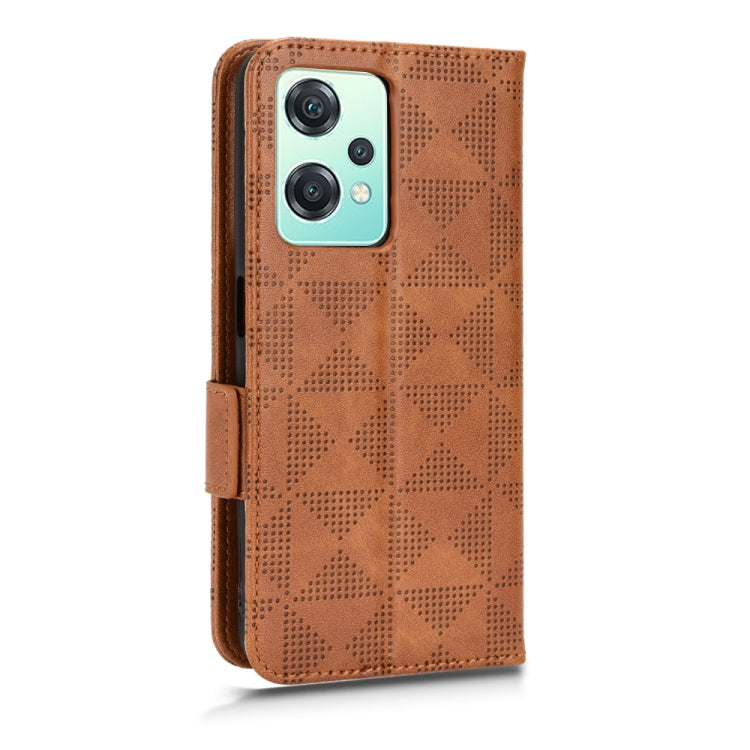 For OnePlus Nord CE Lite 5G/Realme 9 Pro Symmetrical Triangle Leather Phone Case
