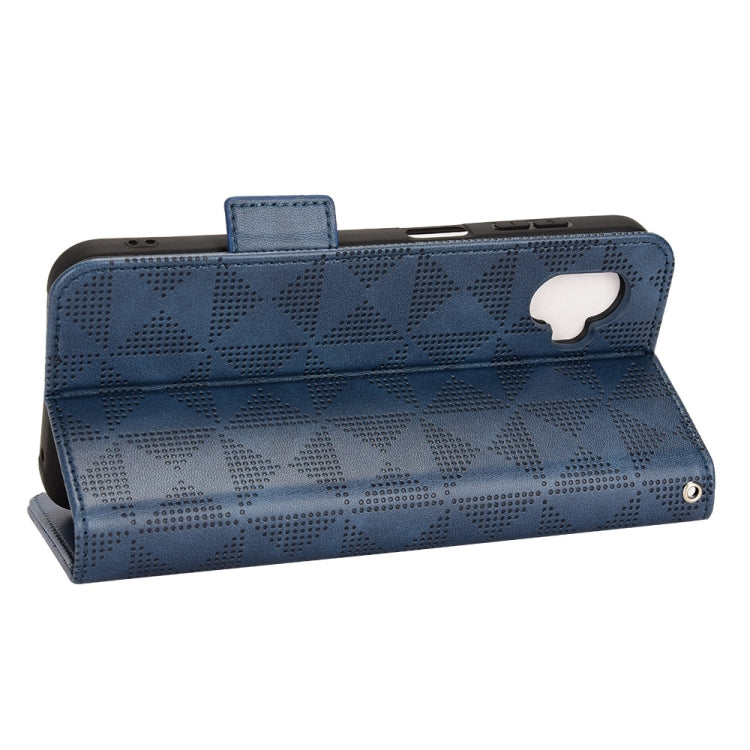 For Samsung Galaxy Xcover 6 Pro Symmetrical Triangle Leather Phone Case