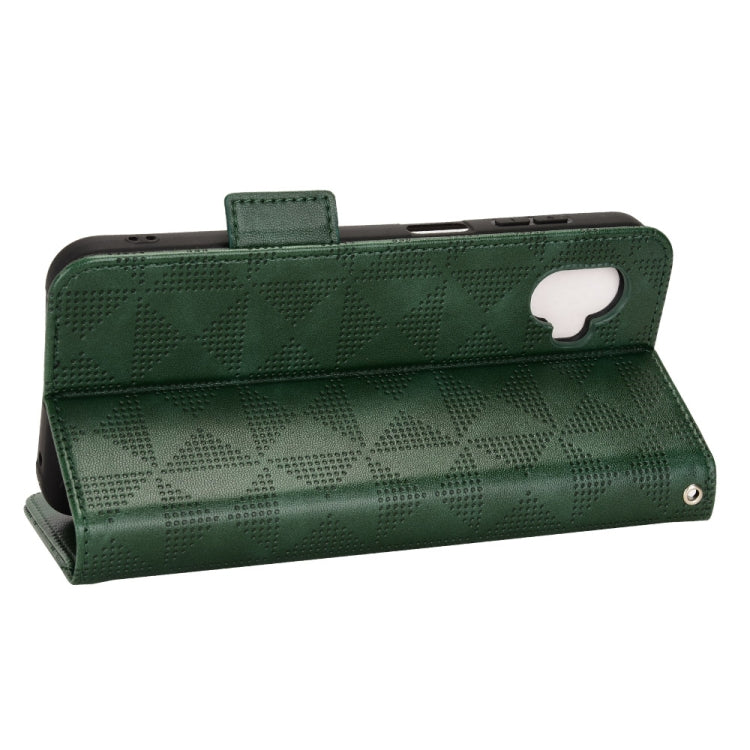 For Samsung Galaxy Xcover 6 Pro Symmetrical Triangle Leather Phone Case