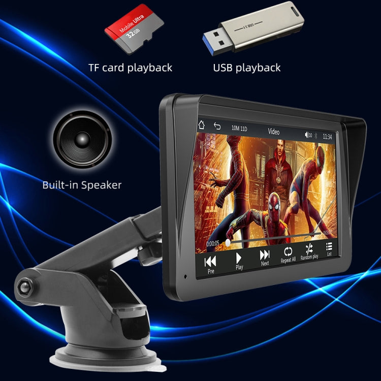 B5300 7 inch Wireless CarPlay Car Bluetooth MP5 Player, Support Mobile Phone Interconnection