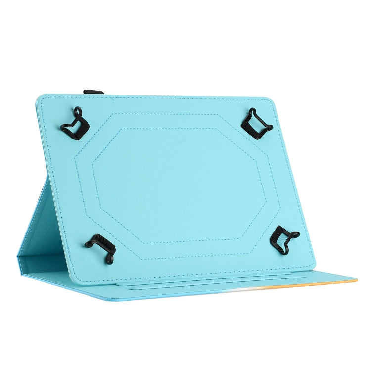 For 10 inch Universal Stitching Gradient Leather Tablet Case