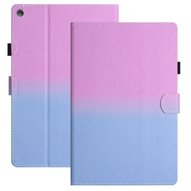 For Amazon Kindle Fire HD8 2018 / 2017 / 2016 Stitching Gradient Leather Tablet Case