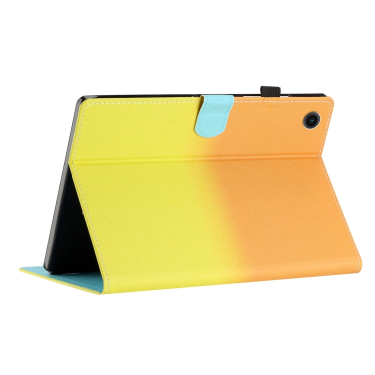 For Lenovo M10 Plus Stitching Gradient Leather Tablet Case
