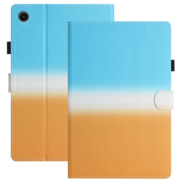 For Lenovo M10 Plus Stitching Gradient Leather Tablet Case