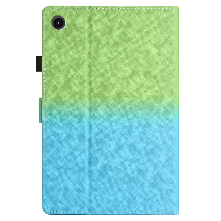 For Lenovo M10 Plus Stitching Gradient Leather Tablet Case