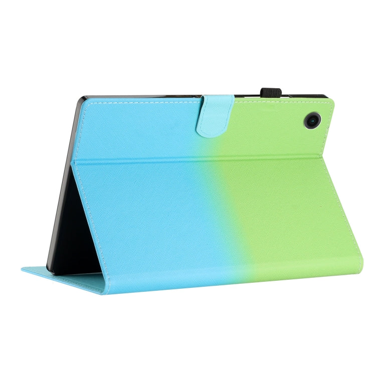 For Lenovo M10 Plus Stitching Gradient Leather Tablet Case