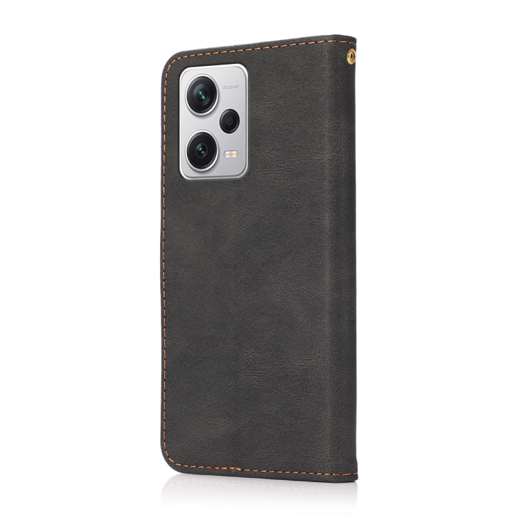 For Xiaomi Redmi Note 12 Pro+ 5G Dual-color Stitching Leather Phone Case