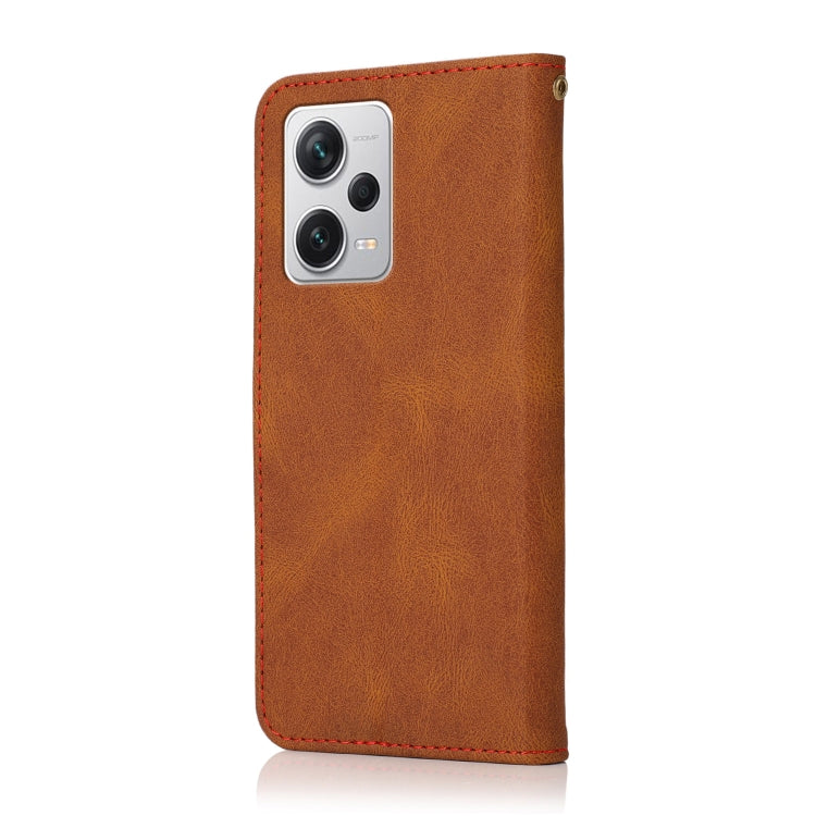 For Xiaomi Redmi Note 12 Pro+ 5G Dual-color Stitching Leather Phone Case
