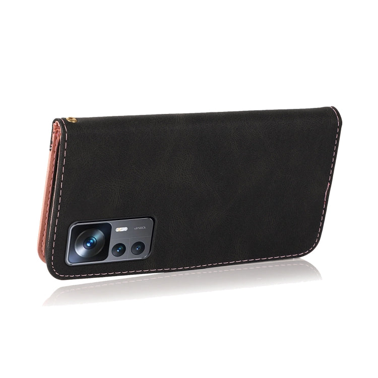 For Xiaomi Redmi K50 Ultra / Xiaomi 12T Pro / 12T Dual-color Stitching Leather Phone Case