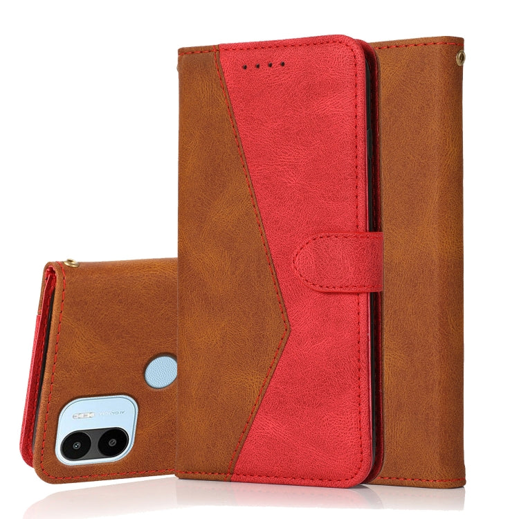 For Xiaomi Redmi A1+ Dual-color Stitching Leather Phone Case