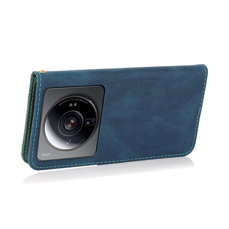 For Xiaomi 12S Ultra Dual-color Stitching Leather Phone Case