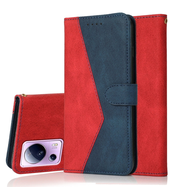 For Xiaomi Civi 2 Dual-color Stitching Leather Phone Case