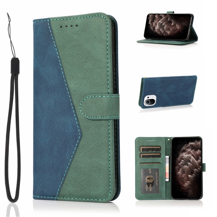 For Xiaomi Mi 11 Dual-color Stitching Leather Phone Case