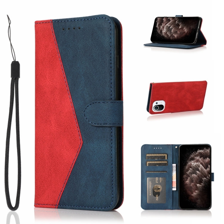 For Xiaomi Mi 11 Dual-color Stitching Leather Phone Case