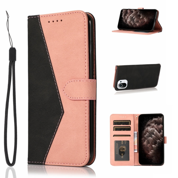 For Xiaomi Mi 11 Dual-color Stitching Leather Phone Case