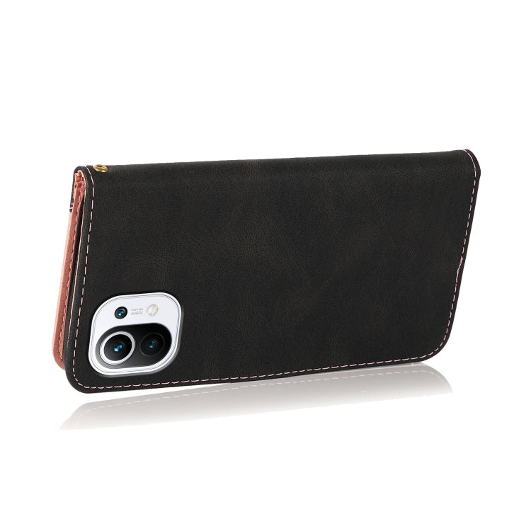 For Xiaomi Mi 11 Lite Dual-color Stitching Leather Phone Case