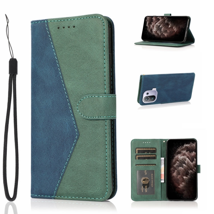 For Xiaomi Mi 11 Pro Dual-color Stitching Leather Phone Case