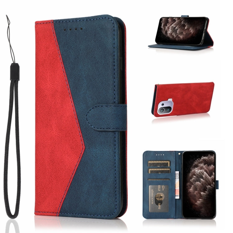 For Xiaomi Mi 11 Pro Dual-color Stitching Leather Phone Case