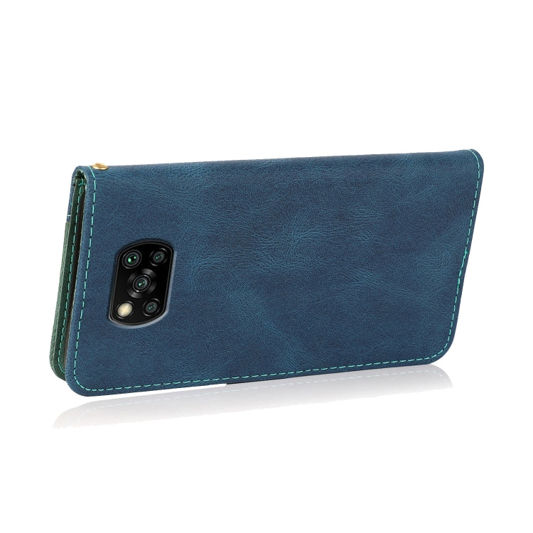 For Xiaomi Poco X3 Dual-color Stitching Leather Phone Case